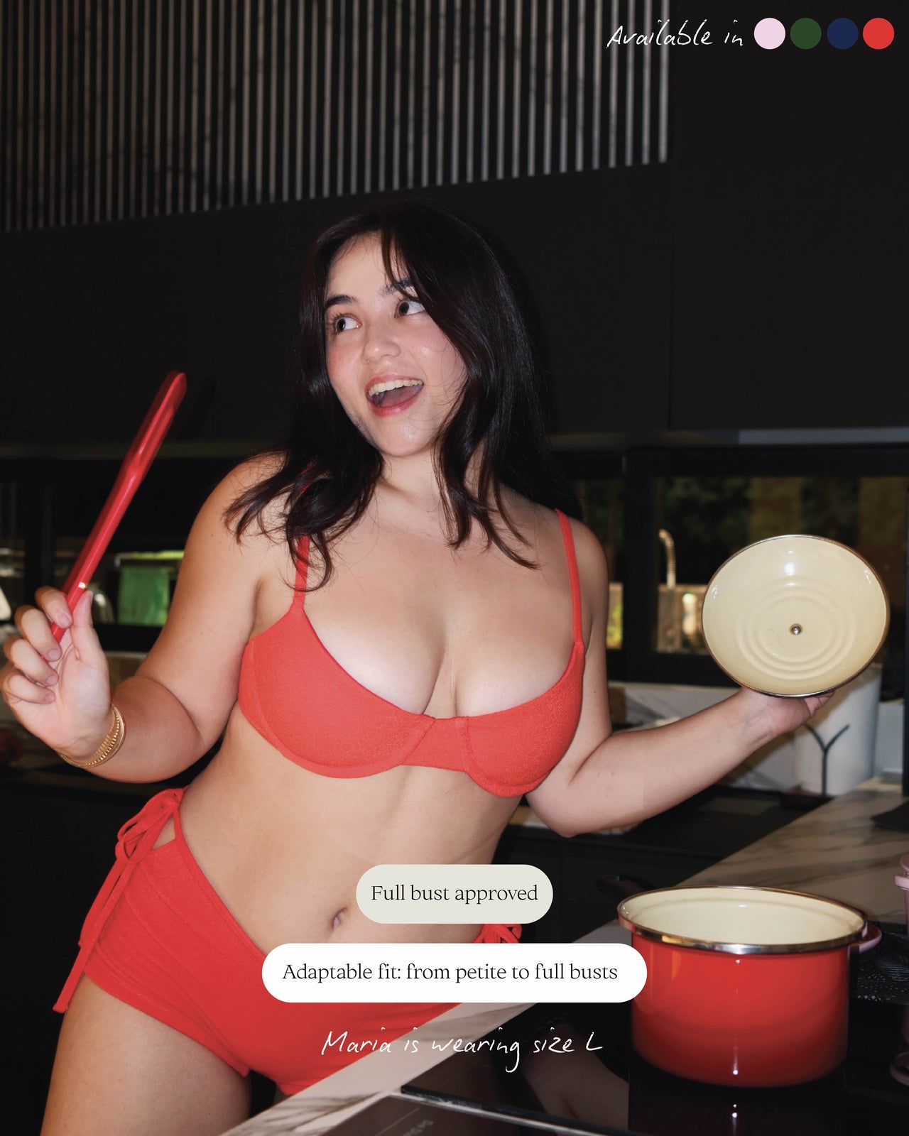 Anchor top in chilli red